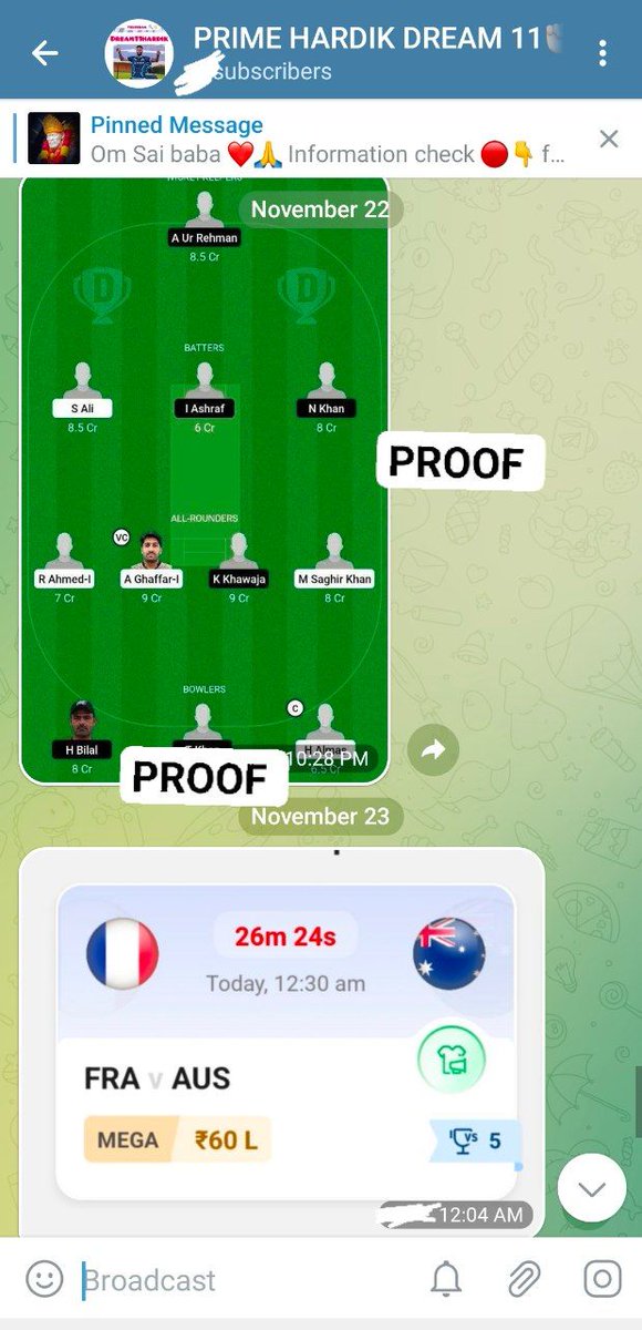 kingkohlibig18's tweet photo. Back to back all matches jackpot cleansweep ❤️😍🔥

Channel link 👉🏻
https://t.co/yCF5qRI7um

#Dream11 #dream11 #dream11team #WorldCup2022 #Cricket #football #ViratKohli𓃵 #telegramchannel #prokabaddi #basketball #ChampionsLeague #smallleague #PremierLeague #FIFAWorldCup https://t.co/IClepgnOWR