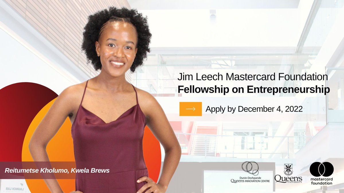 Gain the confidence, knowledge, network, and financial support to build a startup with lasting impact. The Jim Leech Mastercard Foundation Fellowship is for African students and recent graduates. Apply until Dec. 4th. lnkd.in/g-sBrinR