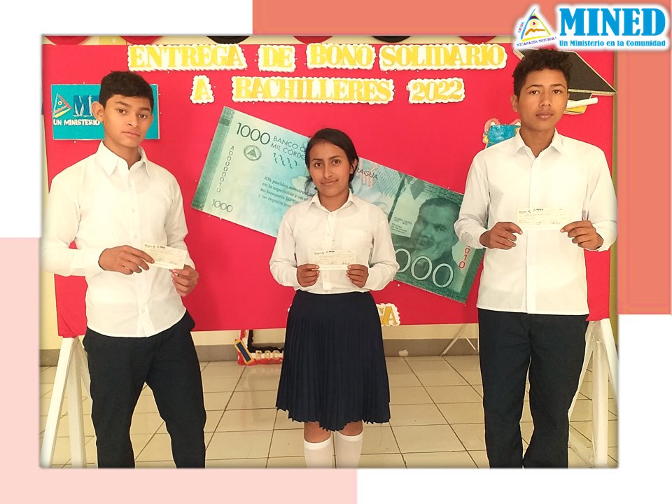 de_jinotega's tweet photo. Generación 2022 reciben el Bono Complementario de Bachiller gracias a nuestro buen Gobierno de Reconciliación y Unidad Nacional. 
#Nicaragua https://t.co/mgOgSO1llC