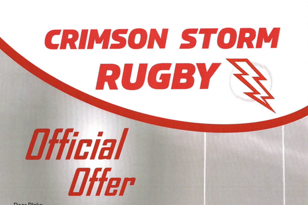 After a great conversation with <a href="/CoachAric_G/">Aric Gilliland</a> at <a href="/snu_rugby/">SNU Rugby</a> I’m excited to receive my second collegiate rugby offer! #BoltsUp