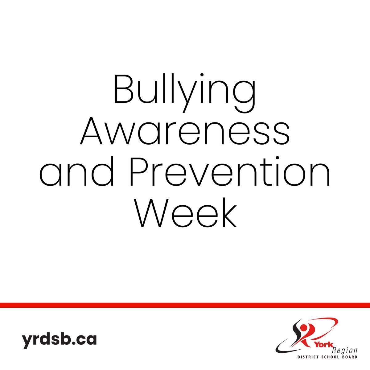 This week is Bullying Prevention &amp; Awareness Week.

We are all invited to learn more about bullying &amp; participate in activities to name it and stop it! 

We'll be sharing resources this week to help students &amp; families gain more awareness of how to do their part. #BAW2022