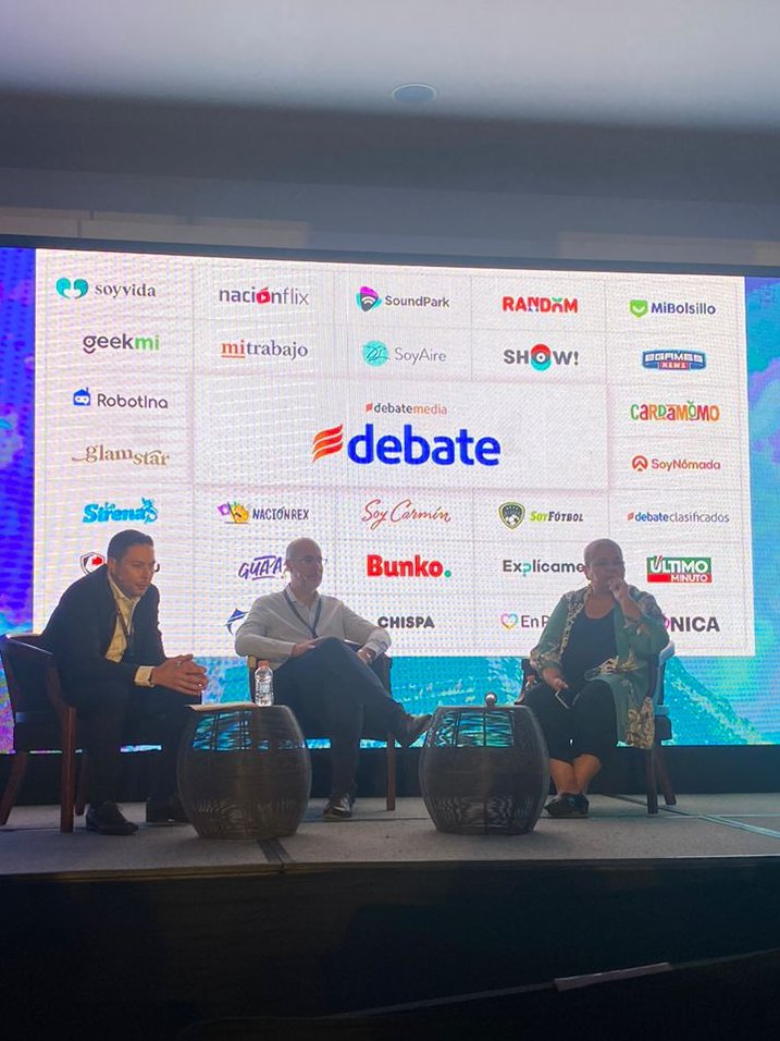 Pasión, unión y energía es el espíritu del team <a href="/ELDEBATE/">Debate</a>
Asistimos a la DMLatam 2022 de WAN-IFRA para compartir puntos de vista con los colegas de Latinoamérica, sobre el ecosistema digital.
Grato coincidir con nuestros socios digitales de <a href="/iconosur/">Iconosur</a> , <a href="/guidocm/">Guido Culasso Moore</a>  y <a href="/nagarrido/">Natalia Garrido</a>