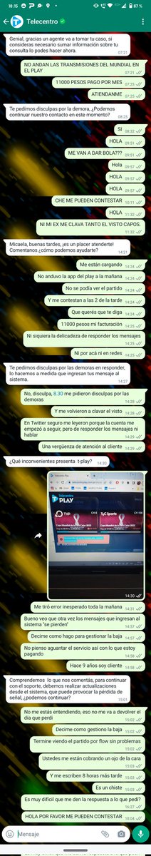 leddyzepp's tweet photo. @TeleCentroAr @TeleCentroAyuda felicitaciones, hoy ganaron el premio al peor servicio de atención al cliente del país, bravo. https://t.co/1CKfGKtjZa