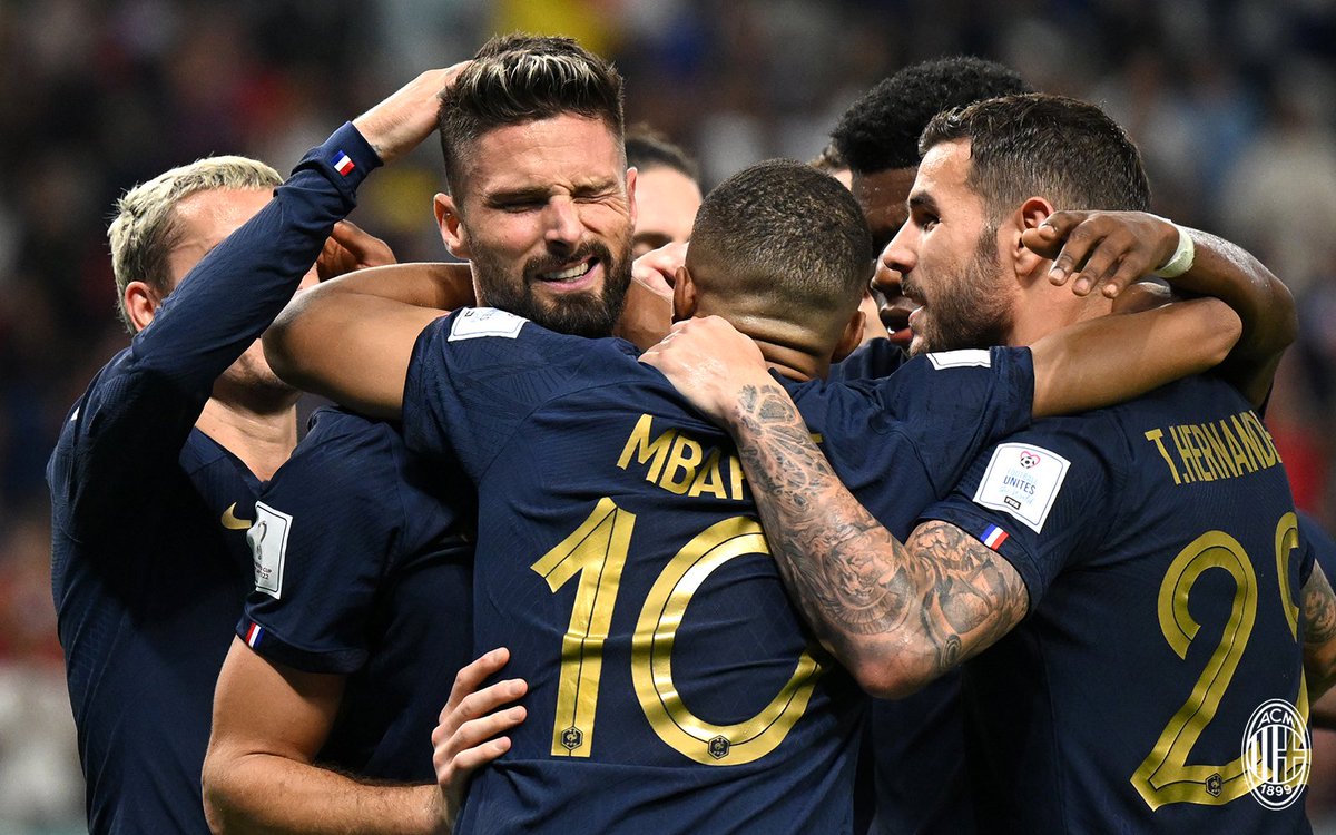 2 goals for @_OlivierGiroud_ (becoming France's joint all-time leading goalscorer) ⚽⚽🔝 1 assist for @TheoHernandez🚂 #SempreMilan #FIFAWorldCup