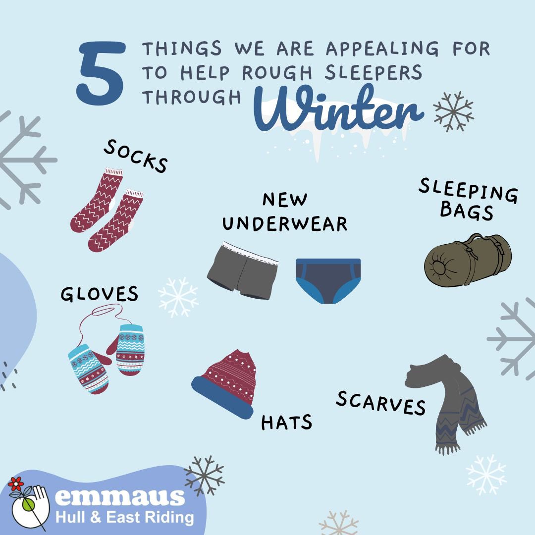 Brrr 🥶 it is getting chilly out there! We can’t imagine what those who are rough sleeping feel like! We would like to warm them up a little! Would you consider donating some of the items listed above so that we can give them to those who desperately need them? 🙏💚