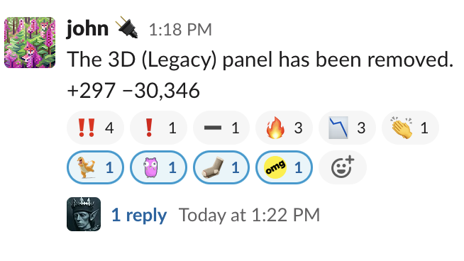foxglove's tweet photo. Is there a prize for most number of lines deleted in a single PR? https://t.co/UOkLN0pET6