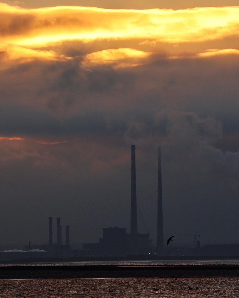 AnnBruen's tweet photo. Fiery skies as the sun disappeared beyond the clouds this evening at Sutton Strand
#poolbegchimneys #dublinbay #suttonstrand
@AimsirTG4 @deric_tv @LovinDublin @VisitDublin @DublinPortCo @EarthandClouds @ThePhotoHour https://t.co/eeahjoW9Nj