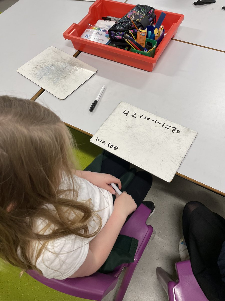Today P3A did some practical maths using their number squares. They had to skip count to 50 from random numbers in as little steps as possible. This activity used addition and subtraction skills! <a href="/Greenbraeschool/">Greenbrae School</a>