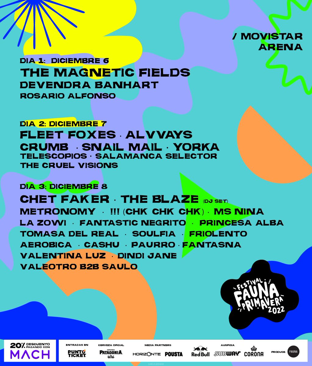 we’re playing @FaunaPrimavera in chile!!!! south america hey 🤯 snailmail.band