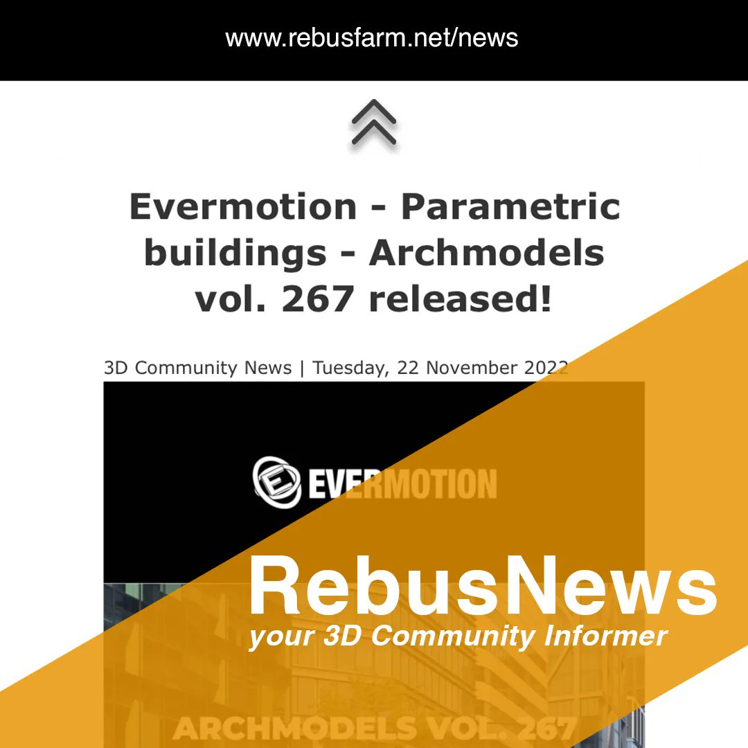 RebusFarm's tweet photo. ⚡Evermotion has released Archmodels vol. 267, the long-awaited collection of parametric buildings.

Check the video below and get ready to create your own cities!
https://t.co/N8GOrZX0jn

#3d #cgi #cgiartist #cginews #art #rebusfarm #renderfarm #RebusNews #renderclound #render https://t.co/MeyOnTKdQf