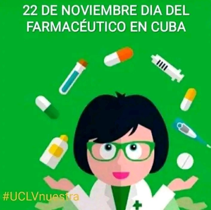 IvisDra's tweet photo. #CubaPorLaSalud
#CiegodeAvila 
Muchas felicidades para todos los farmacéuticos en su día, especiales para los Avileños.@PresidenciaCuba ,@MINSAPCuba ,@IzquierdoAlons1 ,@MaraFernn5 ,@Ismael67536913 https://t.co/oDk84WC6gF