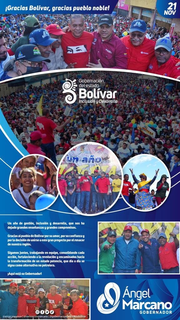 PComandoBolivar's tweet photo. Un Año de Gestión, Inclusión y Desarrollo que nos ha dejado grandes enseñanzas y grandes compromisos.
¡#BolivarRenace!
@NicolasMaduro #AngelMarcano https://t.co/l4Fi4sQA6j