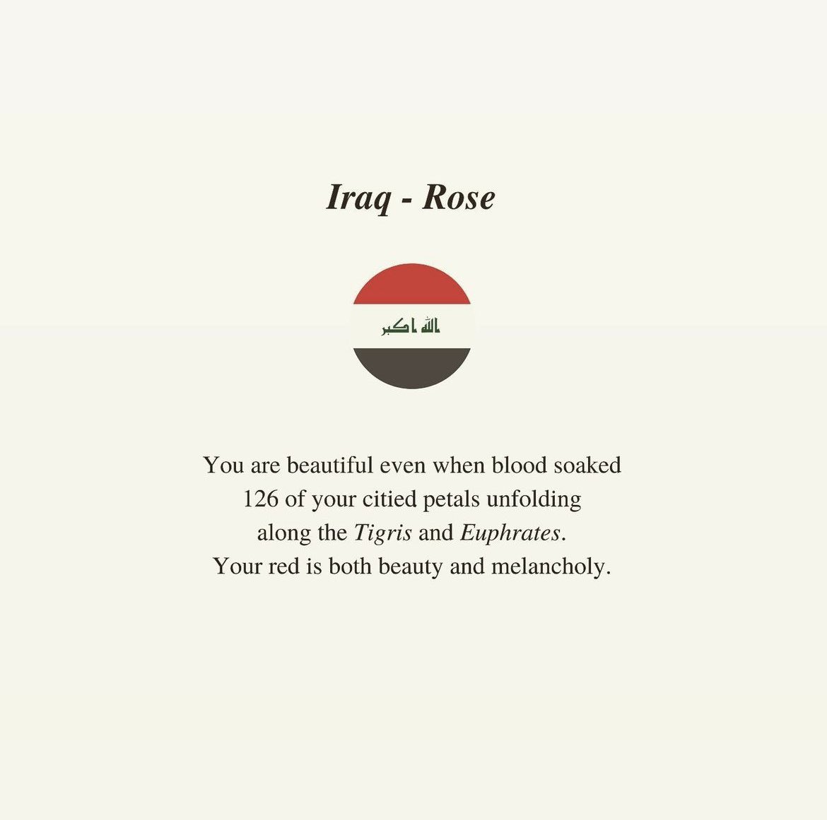 Taher Adel on Twitter "Eight Arab Flowers a poetic series about the