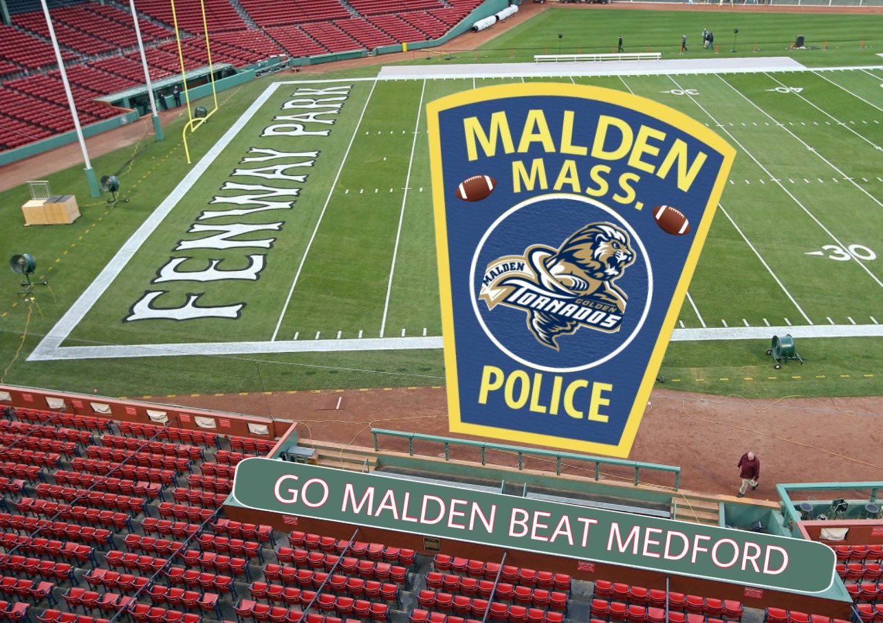 Malden Police on Twitter: "Go Malden - Beat Medford!! 🏈 💙 💛 @MaldenHS