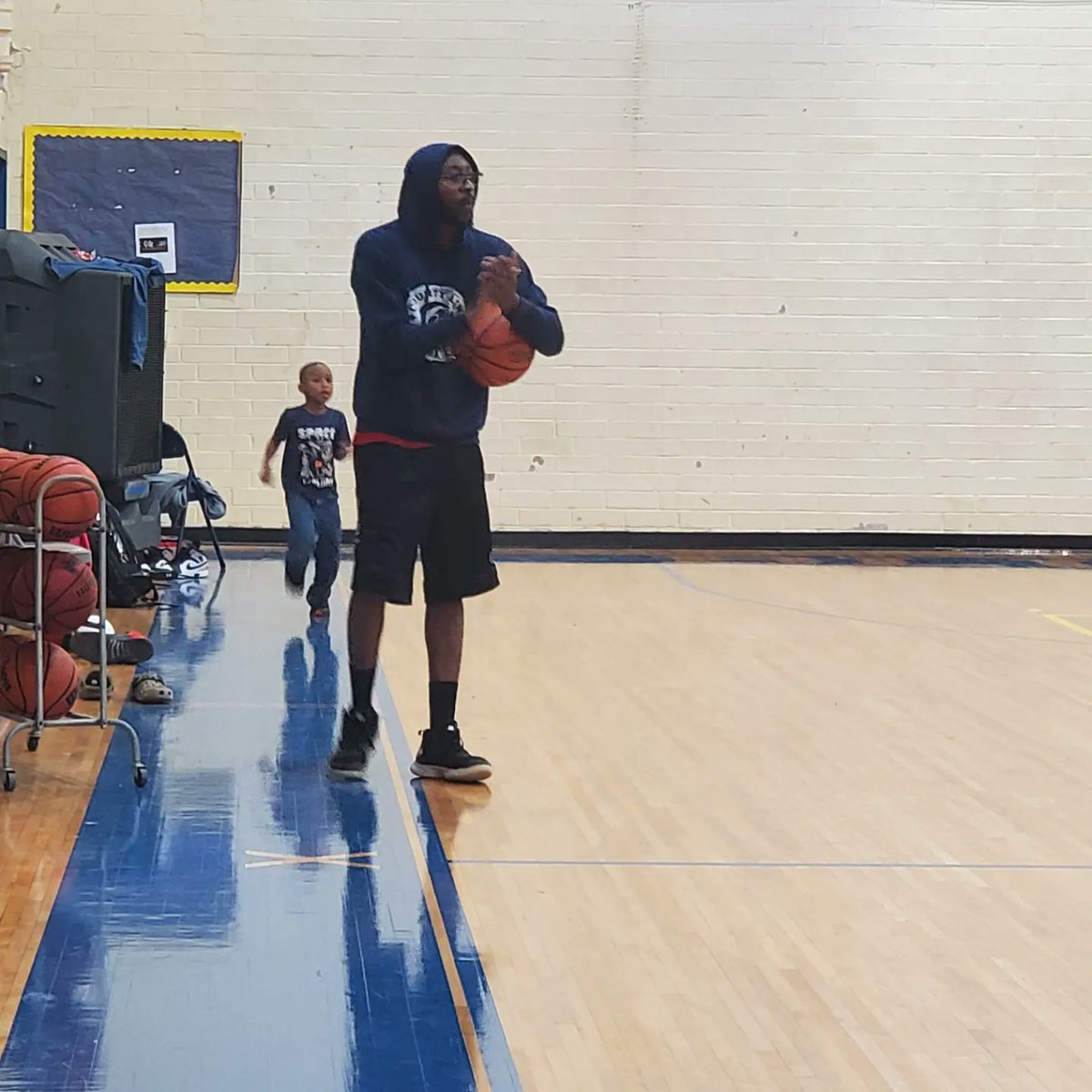 Coach Weebo at one of his many practices at Calhoun Falls Charter School #1stYearCoach #LetsGoFlashes #SCHSL