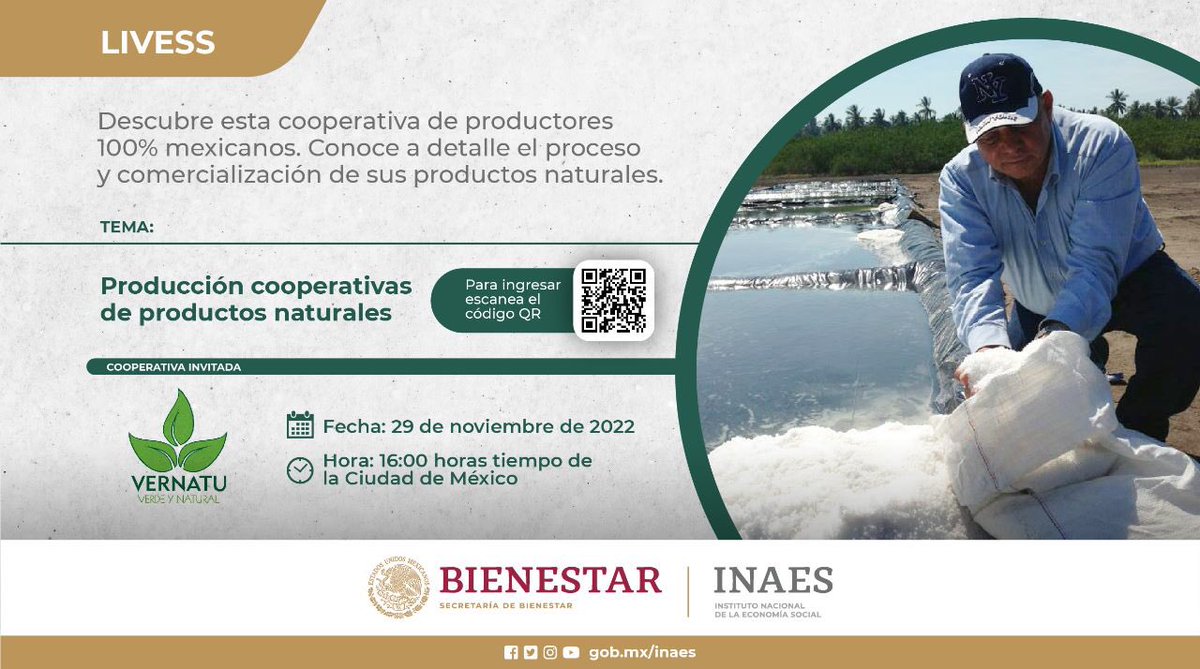 INAESMx's tweet photo. 🎥https://t.co/hrtqrc0gc6
📎El próximo martes 29 de noviembre se llevará a cabo nuestro siguiente #LIVESS, donde participará una cooperativa mexicana que hablará sobre “Producción cooperativa de productos naturales” No te pierdas esta experiencia ¡Conócelos! 👩🏻💻 https://t.co/SbTatrjJLj