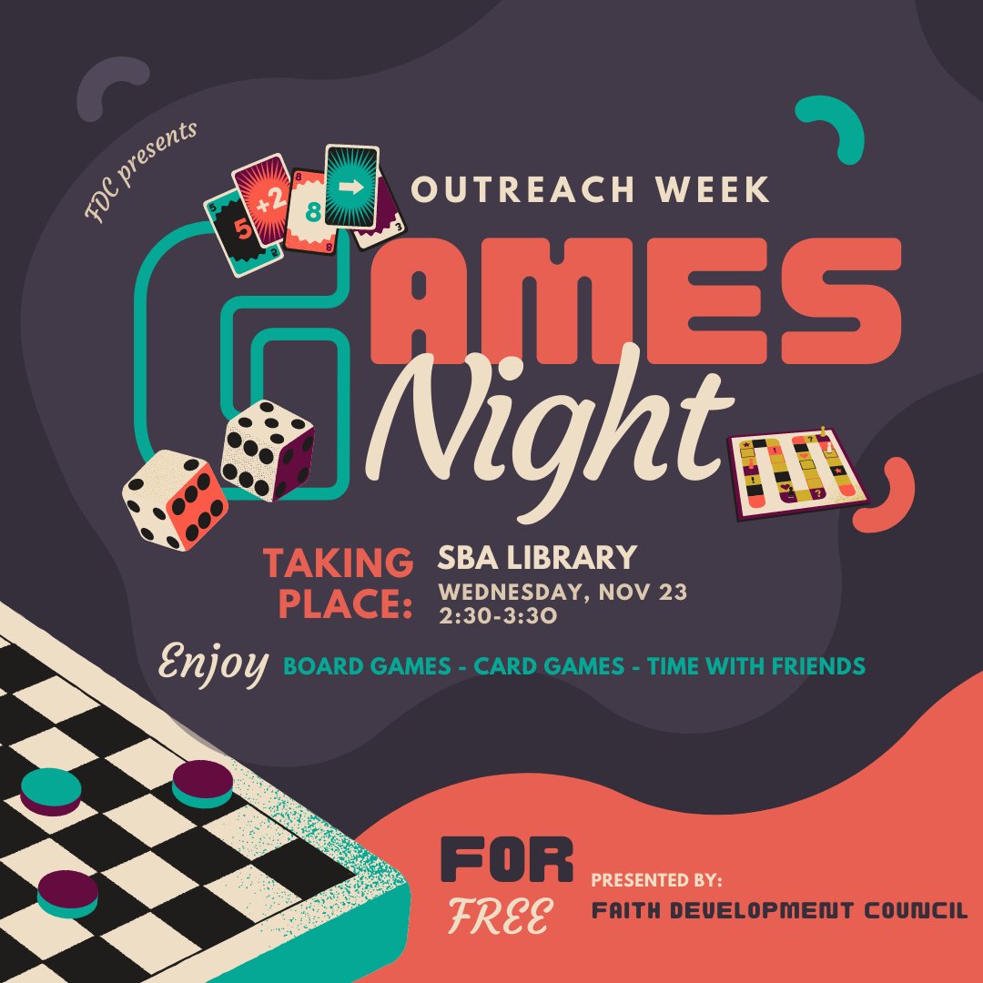 Day three of outreach week: games night! Come join us in the library from 2:30-3:30 to play some fun games :)
#sbaway #sba #Faith #Catholic