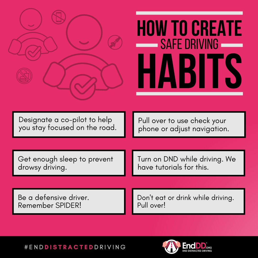 EndDD.org (@end_dd) on Twitter photo Which of these habits do you have? With so much temptation to drive distracted, it's important to form safe driving habits. 
#endDD #EndDistractedDriving #drivesafe <a href="/Safe_Roads/">Safe Roads Alliance</a> <a href="/NHTSAgov/">nhtsagov</a> Which of these habits do you have? With so much temptation to drive distracted, it's important to form safe driving habits. 
#endDD #EndDistractedDriving #drivesafe <a href="/Safe_Roads/">Safe Roads Alliance</a> <a href="/NHTSAgov/">nhtsagov</a>