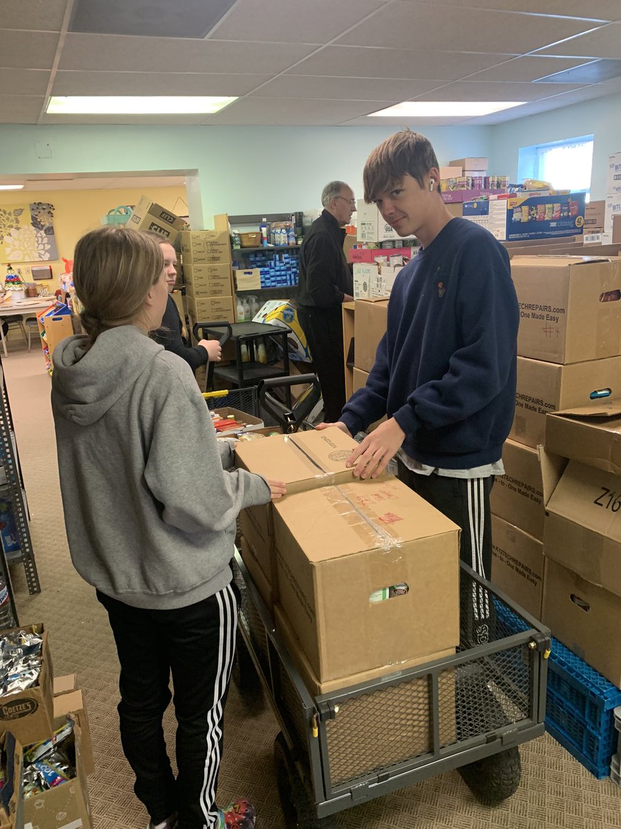 Proud..so proud of our students &amp; staff. We were able to collect 2,955 food items to donate to the Buckeye Lake food pantry for this holiday season. A big thank you to the Student Council, AP Gov and Spanish classes that helped box, load &amp; unload all this food! It’s Lancer Time!