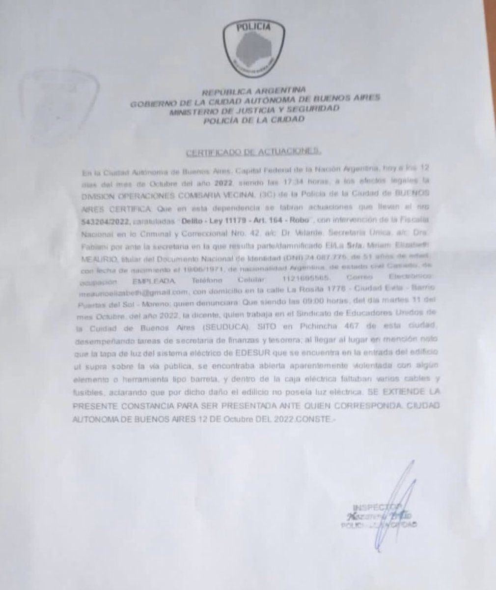LancioniFacundo's tweet photo. 12/10/22 nos roban los fusibles y dejan sin luz en el Sindicato @SeducaSindicato y Centro de Formacion Profesional

20/11/22 nos vuelven a roban y querer dañar.

Esto no es casualidad. ¿Buscan amedrentarnos?NO nos van a parar.

PD:ya garantizamos las clases en el CFP nuevamente😅 https://t.co/8UEku4Quel