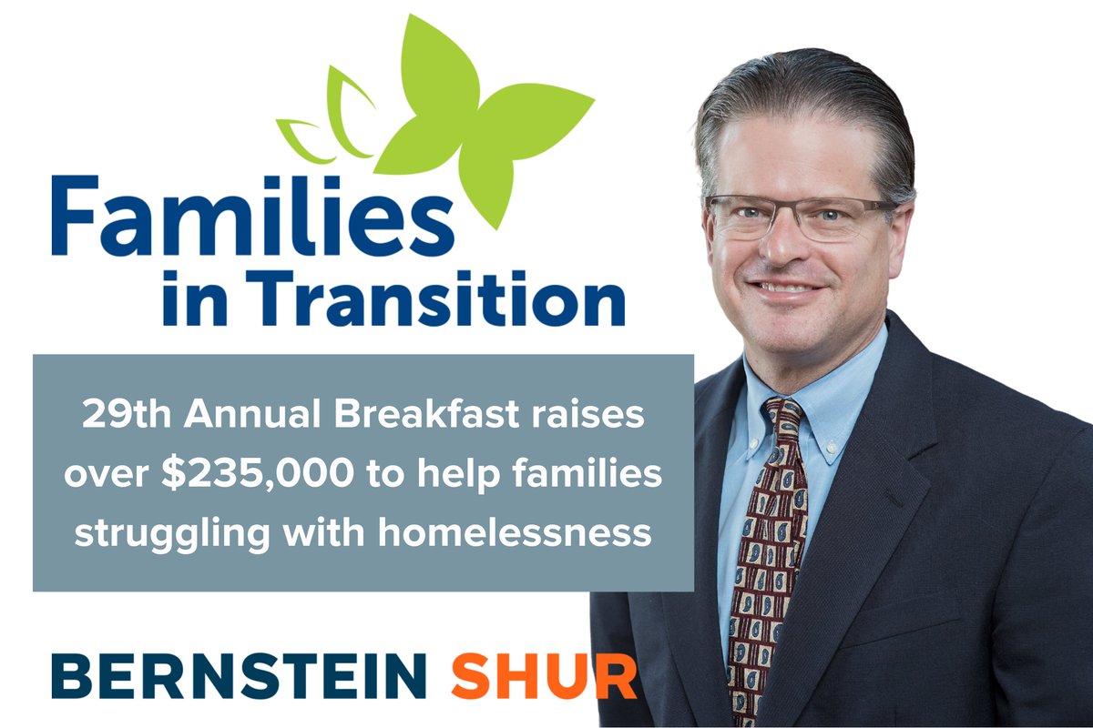 Bernstein Shur (@bernsteinshur) on Twitter photo This morning, <a href="/FITNH/">FamiliesInTransition</a> raised more than $235K at their annual fundraising breakfast to support essential services for individuals and families in NH.
We are humbled by the work that <a href="/FITNH/">FamiliesInTransition</a> does every day to help families struggling with homelessness
tinyurl.com/3j56kuaa This morning, <a href="/FITNH/">FamiliesInTransition</a> raised more than $235K at their annual fundraising breakfast to support essential services for individuals and families in NH.
We are humbled by the work that <a href="/FITNH/">FamiliesInTransition</a> does every day to help families struggling with homelessness
tinyurl.com/3j56kuaa