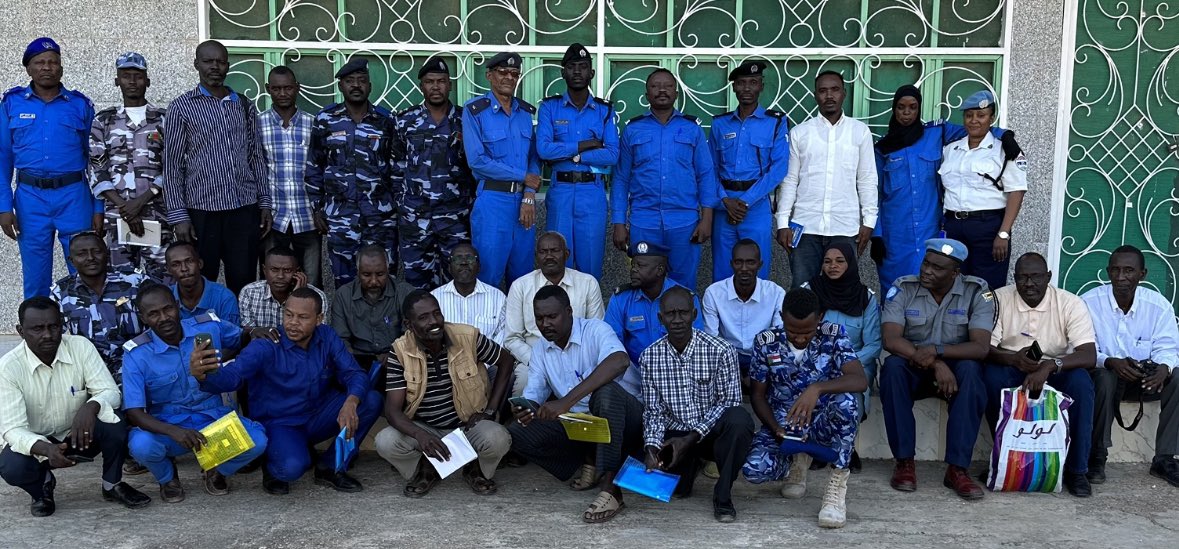 Mariama22653824's tweet photo. South Darfur PAU conducted a 2-Day Training on Transnational Organized Crime for Sudan Police Specialist Units and Border Police Stations. 

UNITAMS 🇺🇳🇺🇳🇺🇳Diary 2022 
@UNPOL https://t.co/JzGpuolx6A