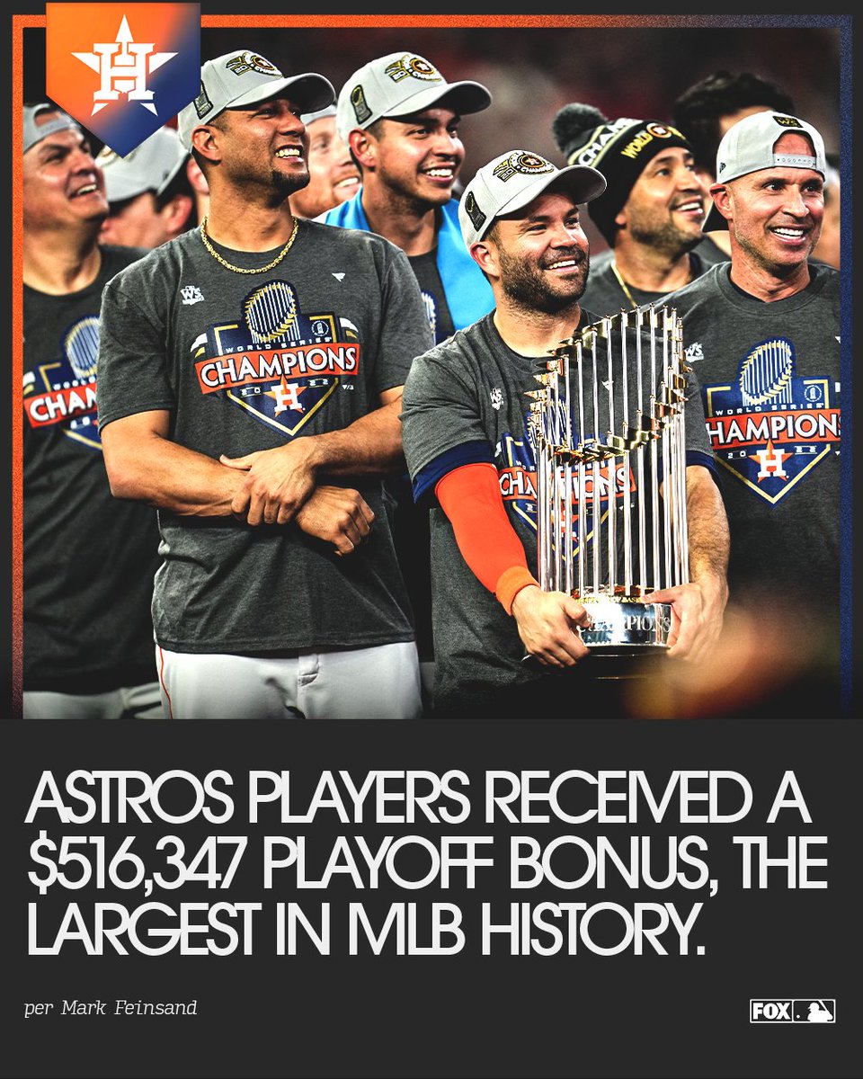 The celebration isn't stopping in Houston, the Astros got PAID 💰