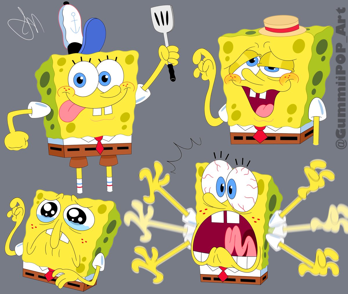 GummiiPOP_Art's tweet photo. SpongeBob Expression Practice~🧽✍️

/ #SpongeBob #Nickelodeon #Fanart https://t.co/C9OabFU9nl