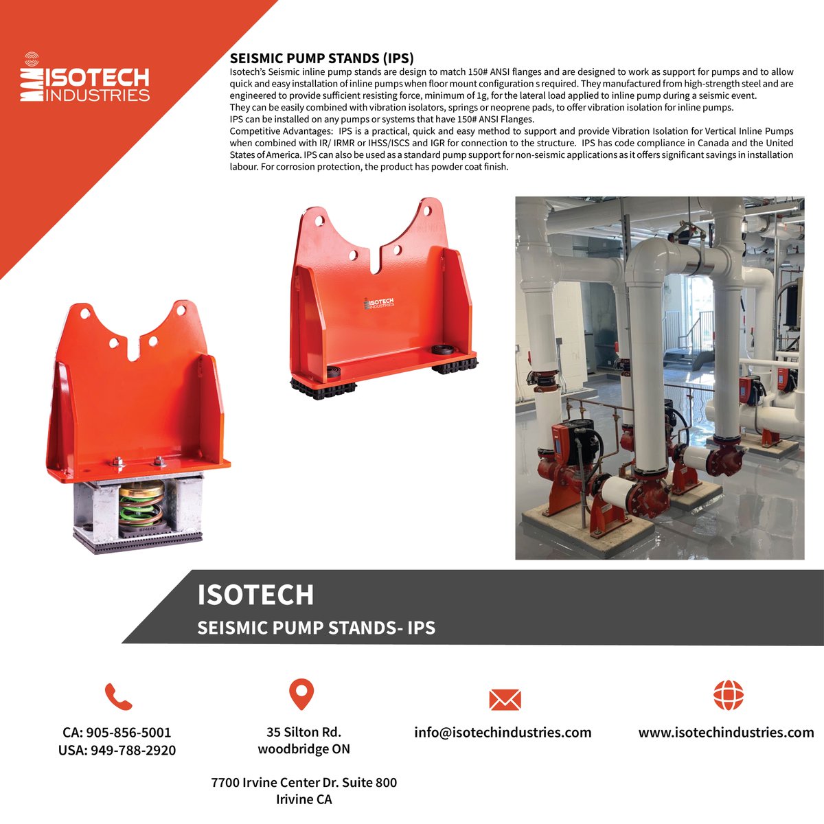 IncIsotech's tweet photo. SEISMIC PUMP STANDS (IPS)
Please visit our Website or contact ISOTECH for more information.
https://t.co/NVKQ9EzWfZ
Canada;
https://t.co/rgrpdX0pvA
Phone: 905-856-5001
USA;
https://t.co/G0FyYVJMdR
Phone: 949-788-2920
#isotechindustries #seismicequipmentrestraintbrackets https://t.co/ronDiZa573