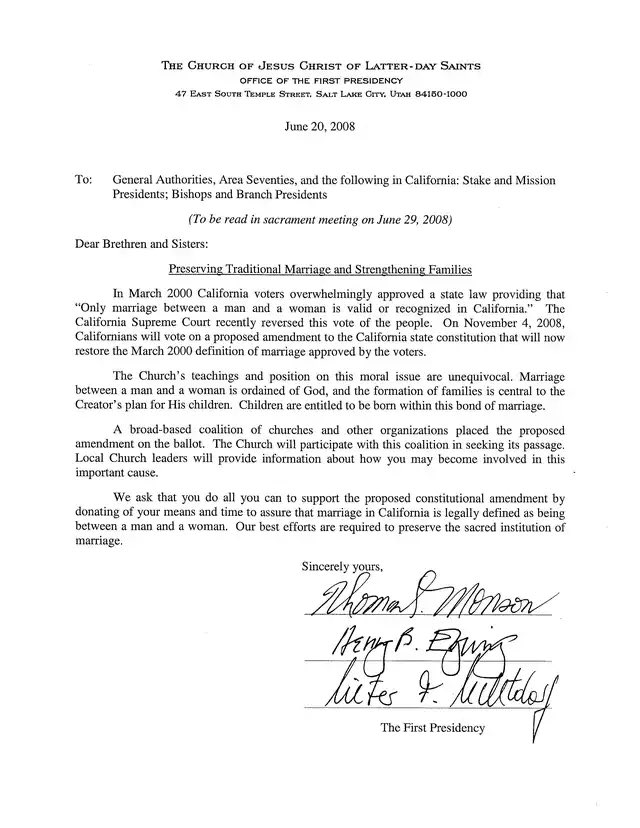 Thinking about the guy who tried to say that Prop 8 efforts were by rogue members only and that leadership never directed any of it so I showed him this and he disappeared. Hope he’s doing okay.