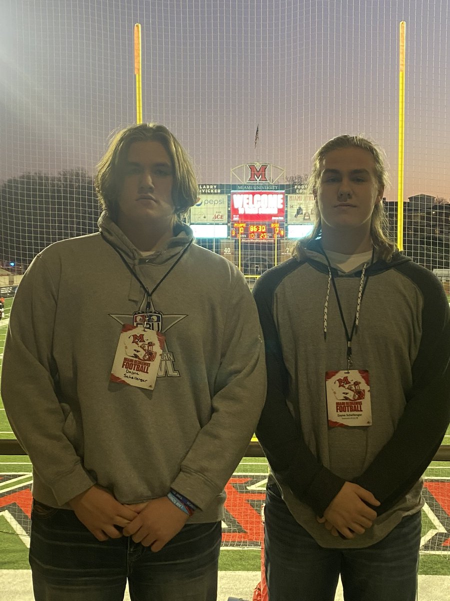 hdschellenger's tweet photo. Thank you Miami RedHawks for a great visit!! @CoachPoe1914 @JPRockMO @CoachKunz59 @MiamiOHFootball @Martin_Miami_HC @RedHawksRecruit https://t.co/4Yru4nqbVE