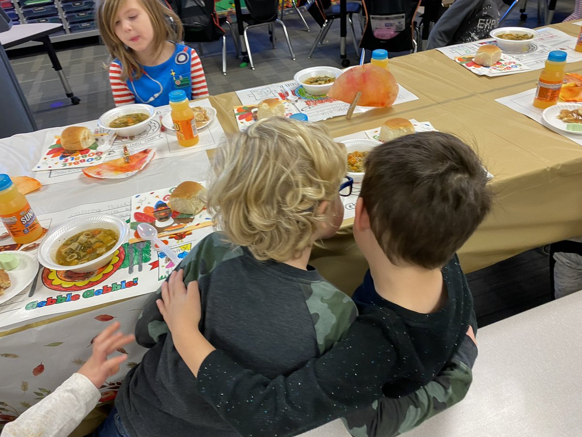 how might we grow food we can eat…plant, tend, harvest, prep and eat. Harvest Festival with soup we made from our garden vegetables. Sharing how we are thankful for the friends we are sitting next to #sharethegoodLPS <a href="/LIBERTYSCHOOLS/">LPS53</a> <a href="/EpicElementary/">EPiC Elementary</a> <a href="/KatieEllis208/">Katie Ellis</a>