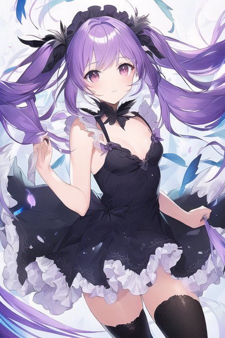 刻晴ちゃんを作ろうとしたけどできませんでした #オリジナル #創作 #少女 #NovelAI #女の子 #ファンタジー #ツインテール  