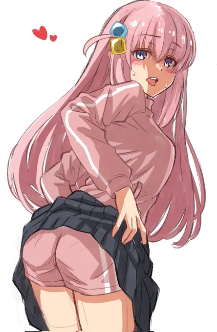 続・褒め続けたら見せてくれるぼっちちゃんのらラフです。(もっと見せてくれてるverも描いてます) 