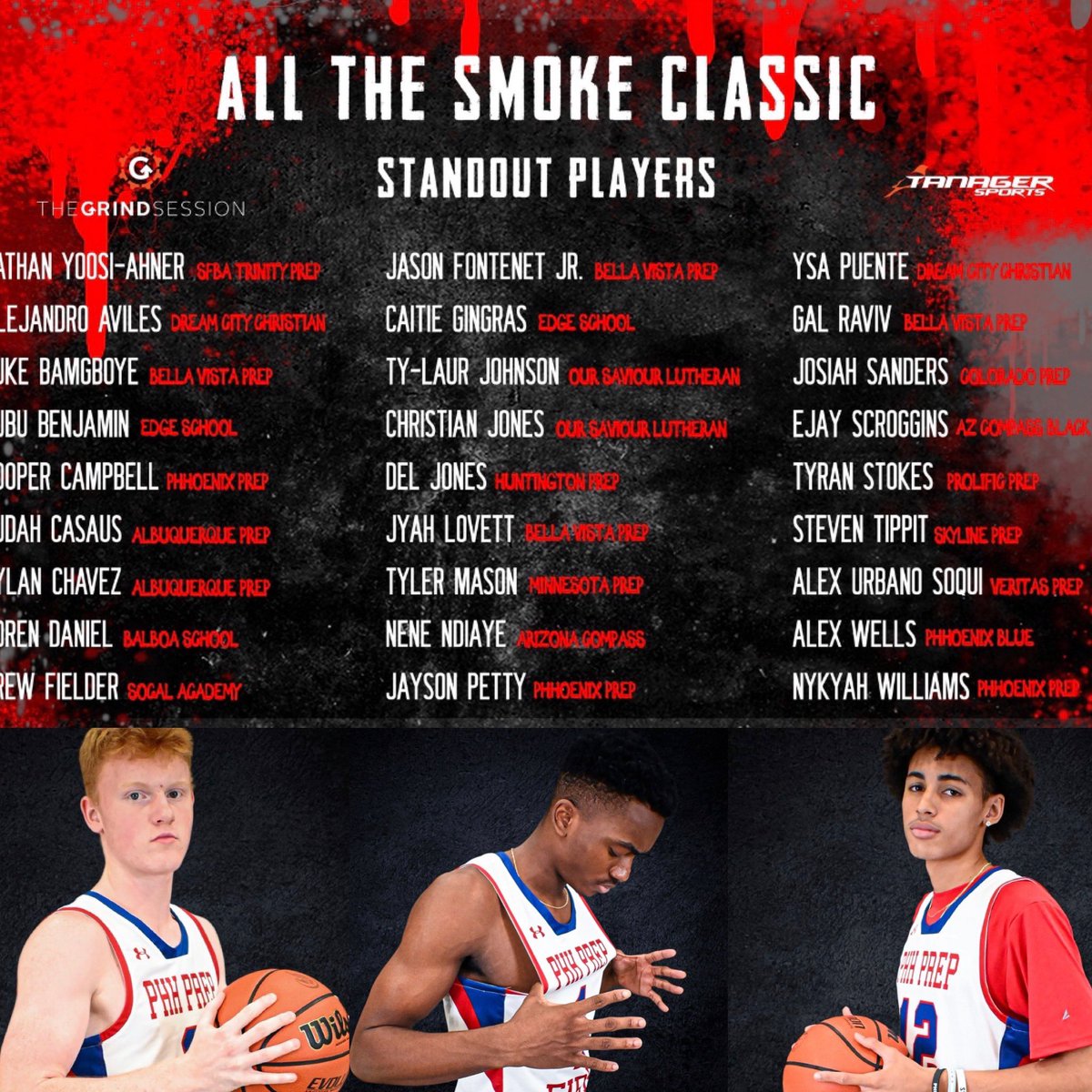 Congratulations to AZ Select Fire Players @_Coop21 / <a href="/Jayson_Petty11/">Jayson</a> / <a href="/AlexWells_12/">Alex Wells</a> on Being Selected Standout Players at the <a href="/thegrindsession/">Grind Session</a> All the Smoke Classic