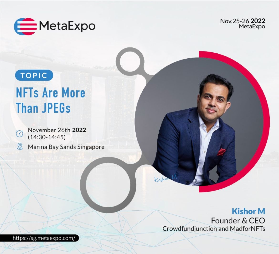madforcryptos_'s tweet photo. 🔥 NFTs Are More Than JPEGs - 3 Days left for
MetaExpo
I will be speaking at MetaExpo on NFTs in the Metaverse , 26th November , Marina Bay Sands Singapore.
For more details visit https://t.co/0W3Xqllme4
#metaexpo #events #crypto #bitcoin #ethereum #btc #eth https://t.co/oD6bBP23pu