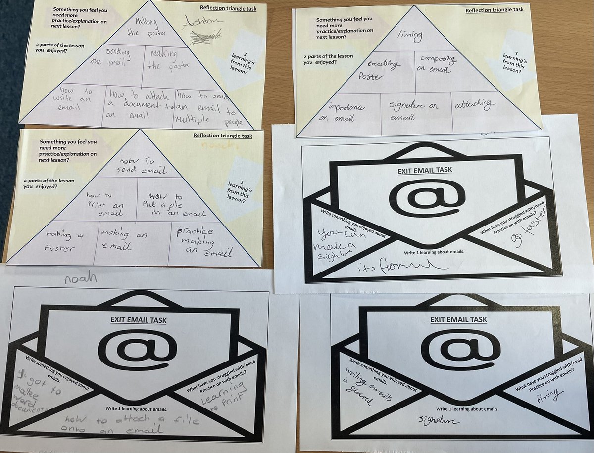Miss_Conduit's tweet photo. Starting to build a bank of exit passes for my lesson plenaries. I have learned from using exit passes that these need specific questioning as this provides the best reflections from pupils, vague questions results in vague responses #PGDE #EXITPASS 📚 💭 https://t.co/tFNXZRInjR