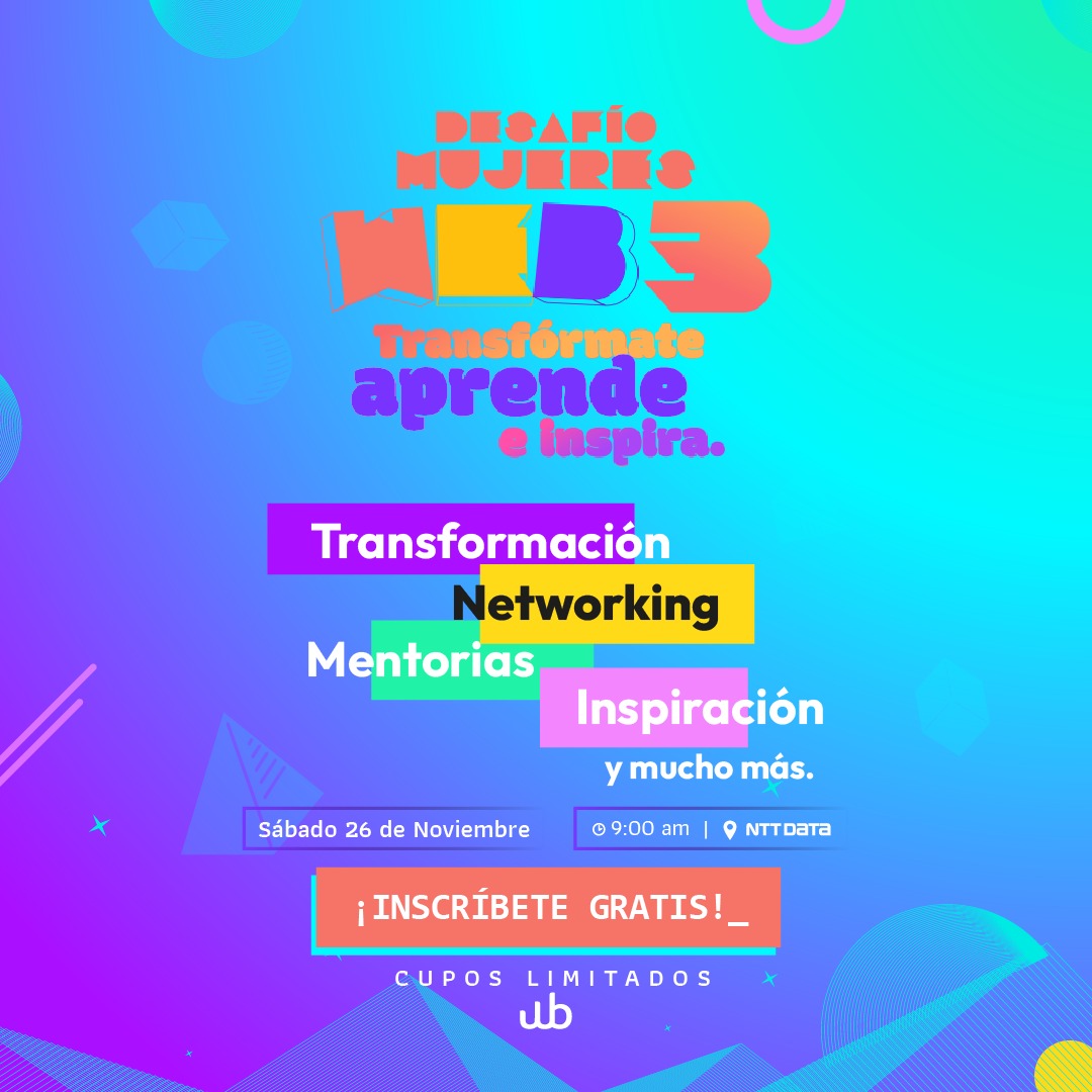 HiWomenbiz's tweet photo. ¡Transfórmate, aprende e inspira! 💜

En el Desafío Mujeres Web3 podrás llevarlo a cabo otras mujeres, 100% GRATIS.

Te brindaremos mentorías personalizadas en tecnología, emprendimiento, finanzas, moda, y más. 

¿Te lo vas perder? ¡Inscríbete ya!

🔽🔽

https://t.co/RZMhZlJRyP https://t.co/J1RQpKhK8i