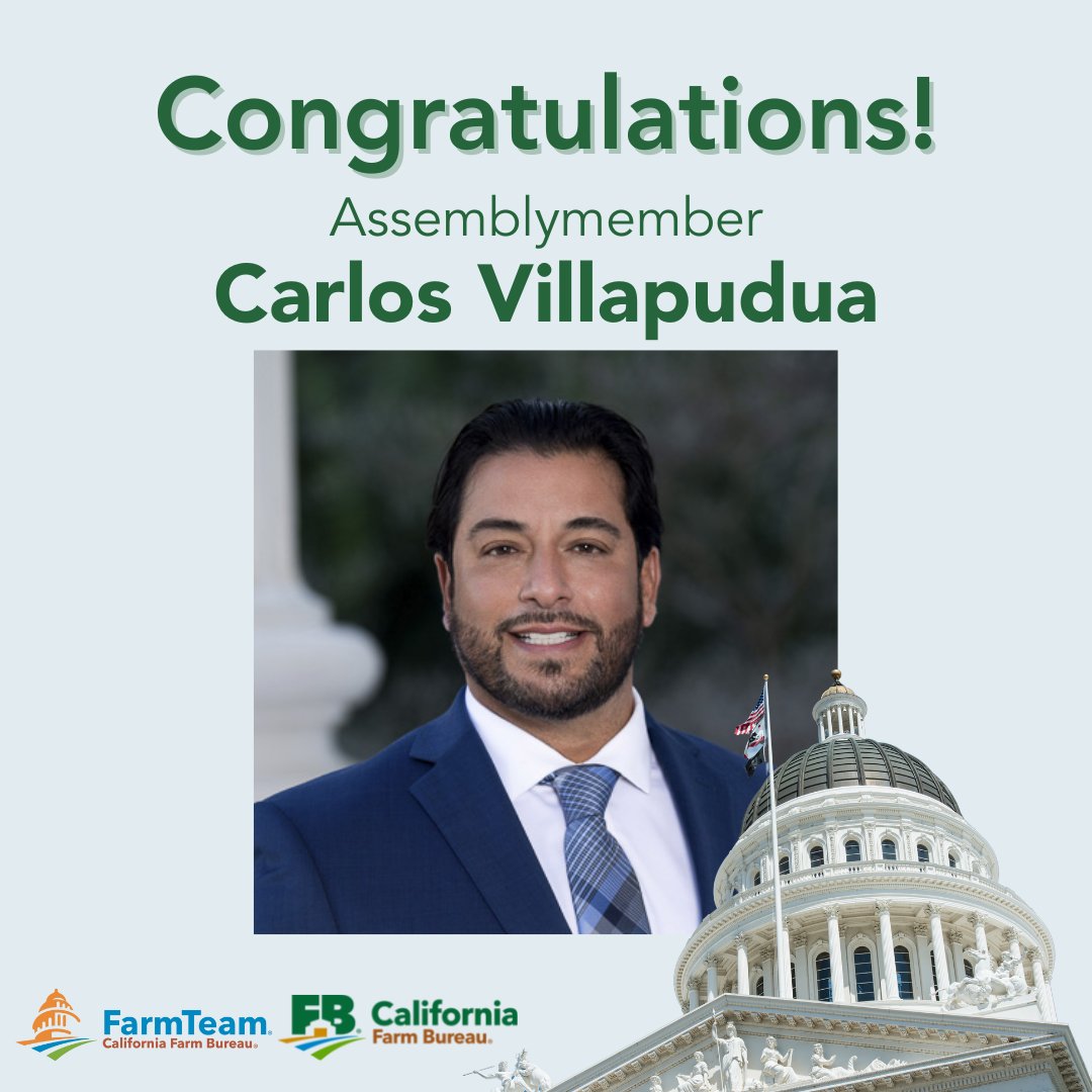 Congratulations <a href="/AsmVillapudua/">Assemblymember Carlos Villapudua</a> on your re-election to the Assembly. #caleg