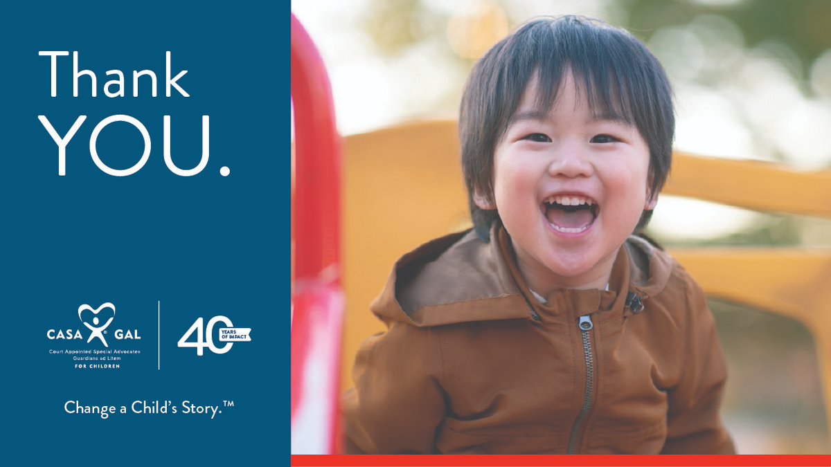In this season of giving thanks, I want to express my deep gratitude for all those who support the critical mission of National CASA/GAL and our dedicated volunteers. We can’t do our work without you. Thank you!