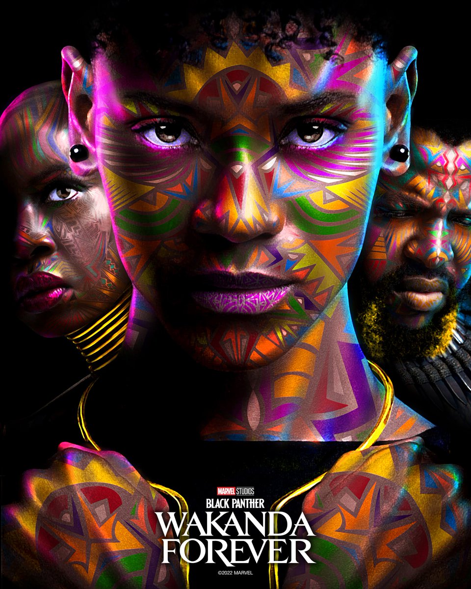 Shuri. Okoye. M’Baku. Marvel Studios’ Black Panther: #WakandaForever, now playing only in theaters. Get tickets now: fandango.com/WakandaForever 🎨: @barosarre