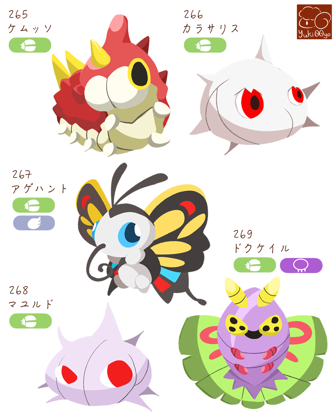 ☆レア☆ポケモン 指人形 ケムッソ・マユルド・アゲハント