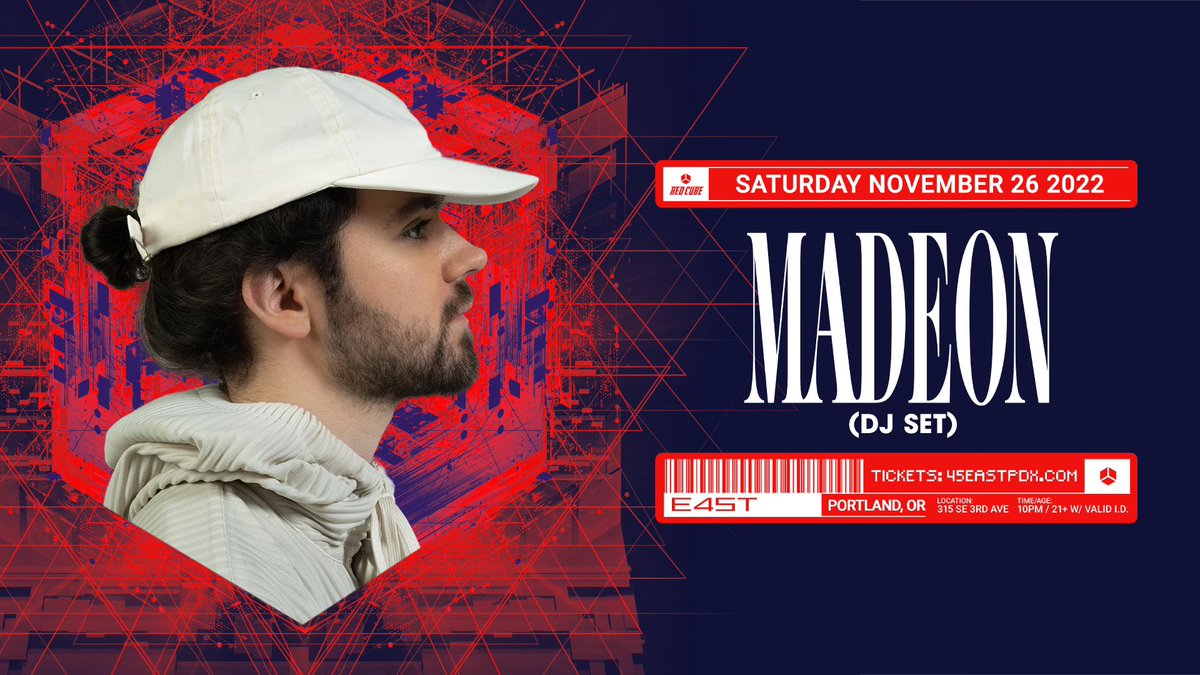 AaronJacksonDJ's tweet photo. I’m thrilled to announce that I will be direct support for @madeon this Saturday !

Thank you @RedCubePDX for adding me to this one ❤️ https://t.co/PZ8S1LSNCe