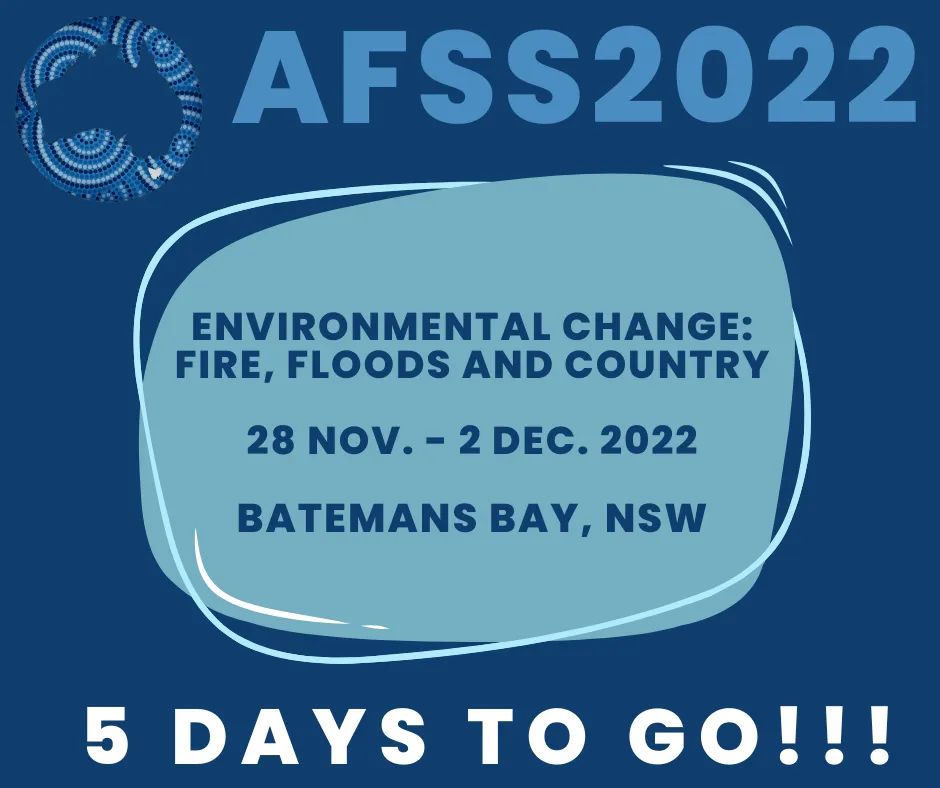 AusFreshwater's tweet photo. 🚨 Last chance to register... there are only 5 DAYS TO GO until our annual conference!! #AFSS2022 🚨

Find out more: https://t.co/7KAlDA0ecb https://t.co/kT29cyrkkN