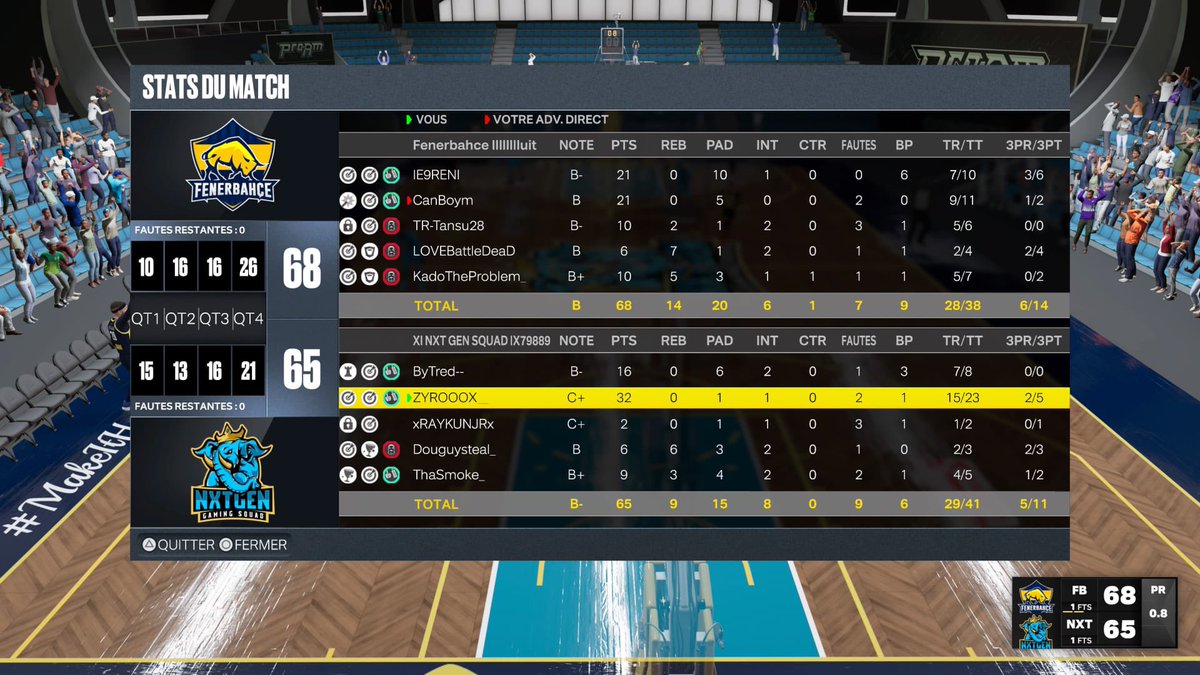 ❌DÉFAITE 

La team s’incline 0-3 face au <a href="/FBespor/">Fenerbahçe Espor</a> lors de la finale du <a href="/2K_OTB_/">2K OTB</a> 

#MakeItHappen 🐘