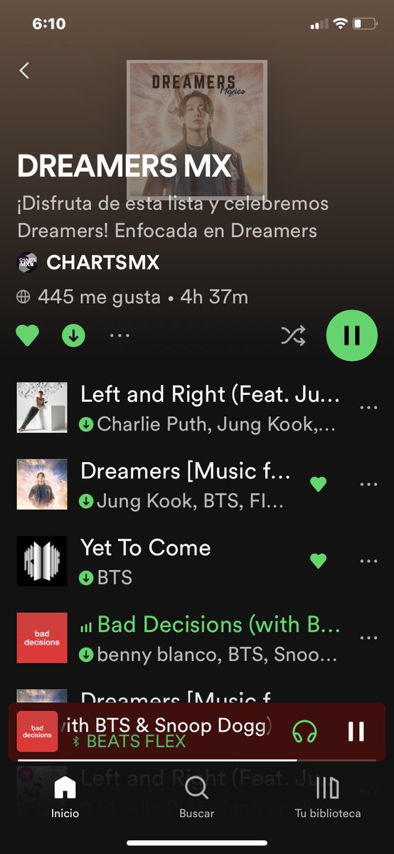 @koyajoon88 @Jungkoo76576203 @BTS_twt Listening to #Dreamers by
#JungKook of #BTS (@BTS_twt) featuring Fahad Al Kubaisi #JUNGKOOKxFIFA w/ Grammy Nominated for Best Video Yet To Come & new release 
open.spotify.com/track/1RDvyOk4…