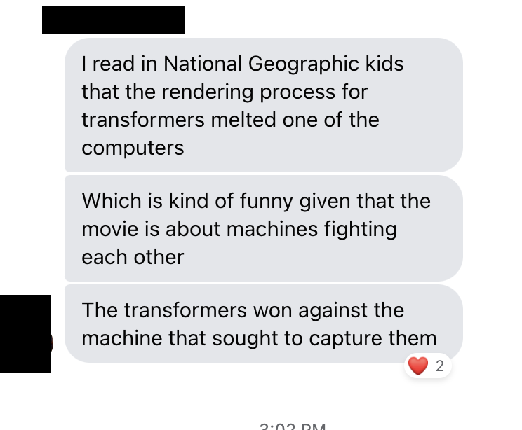 Buddy in the groupchat entering the burgeoning transformers discourse: