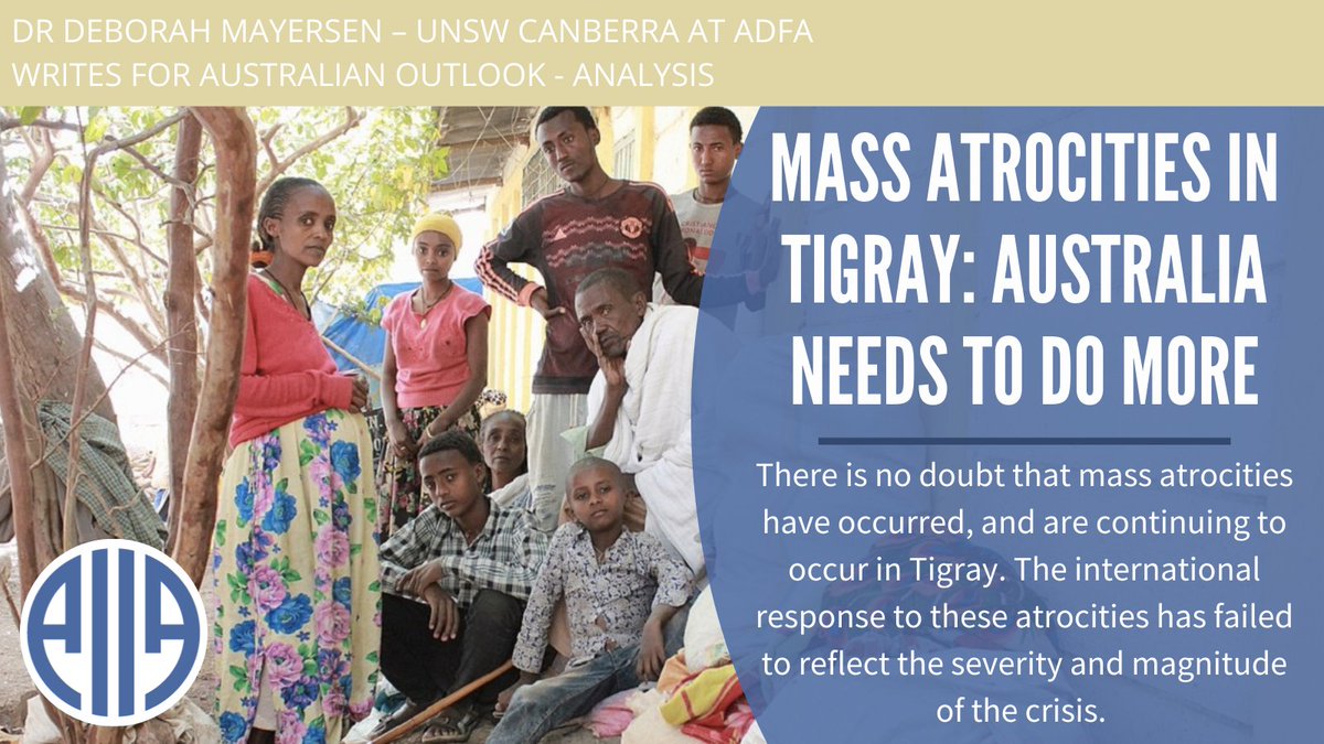 aiiaact's tweet image. "Mass atrocities have occurred, and are continuing to occur in #Tigray. The #international response to these atrocities has failed to reflect the severity and magnitude of the #crisis." writes @DebMayersen for Australian Outlook.
👉Read the article here: linktr.ee/aiiaact