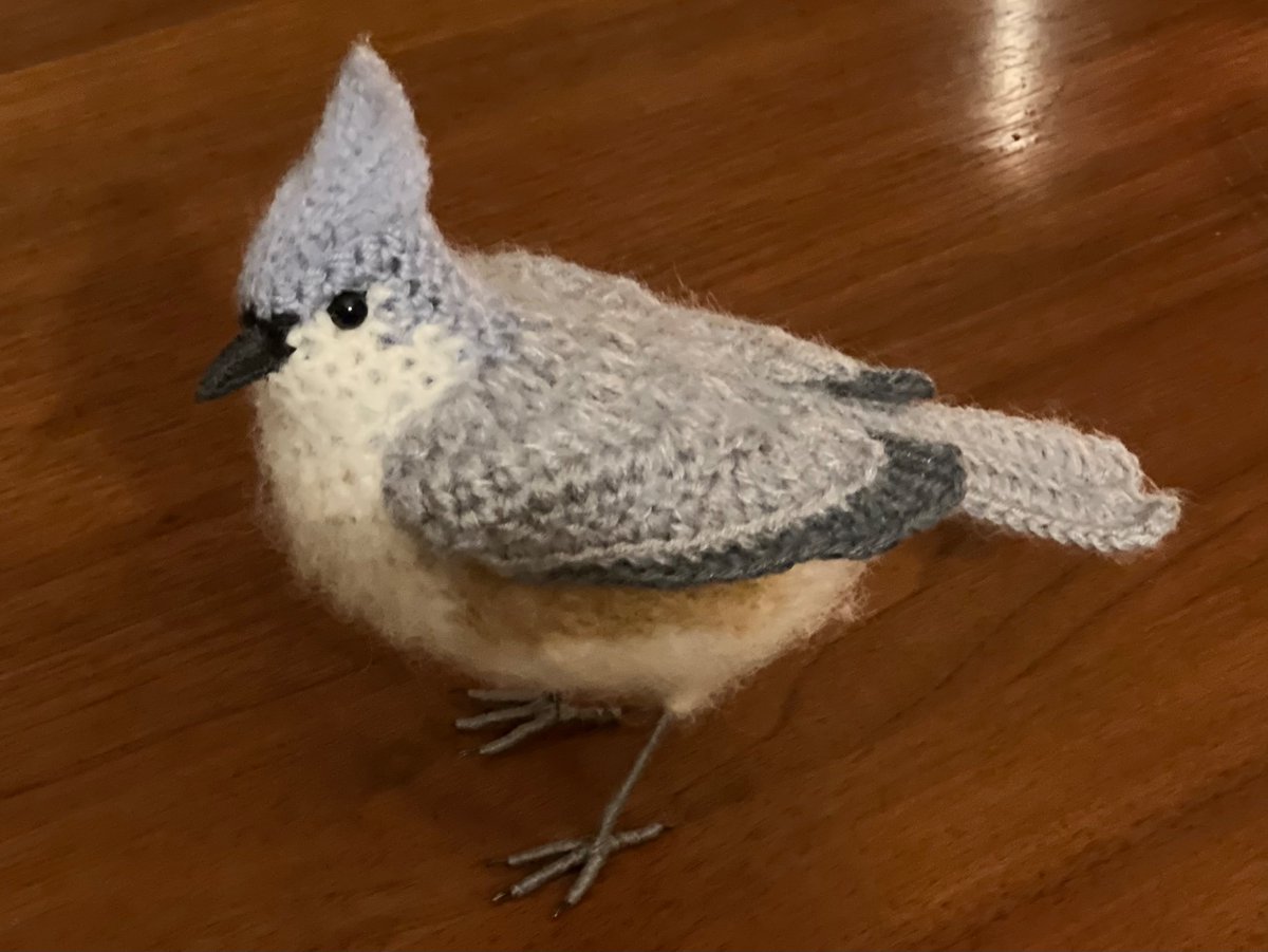 Just loving my Jose Heroys’ tufted titmouse. #knitting