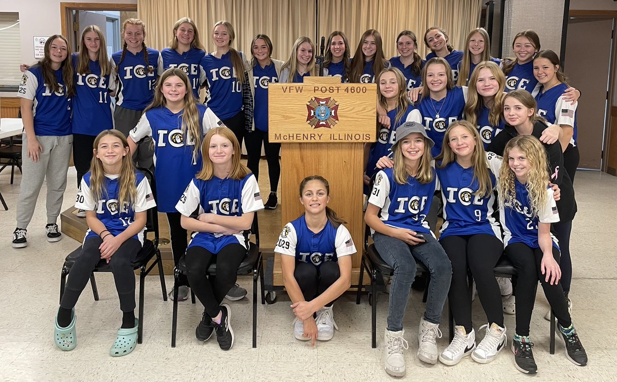 NorICEfastpitch's tweet photo. Thanks to all our player and parent volunteers for another successful ICE Cares event! We packed 35 care packages for service members deployed in Africa, the Middle East, and the Pacific. Thanks to the McHenry VFW for the 10-year partnership donating their space for our event! https://t.co/aXtx0XlyWL